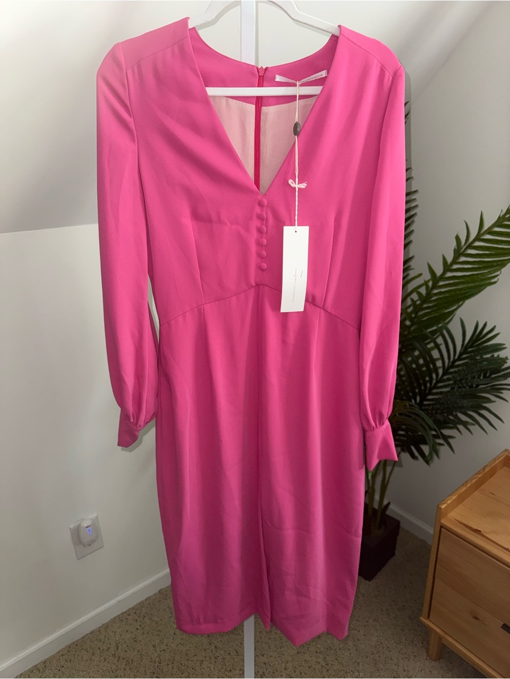 MAISON Laviniaturra Barbie pink midi dress‎ NWT 44 US 8 Large